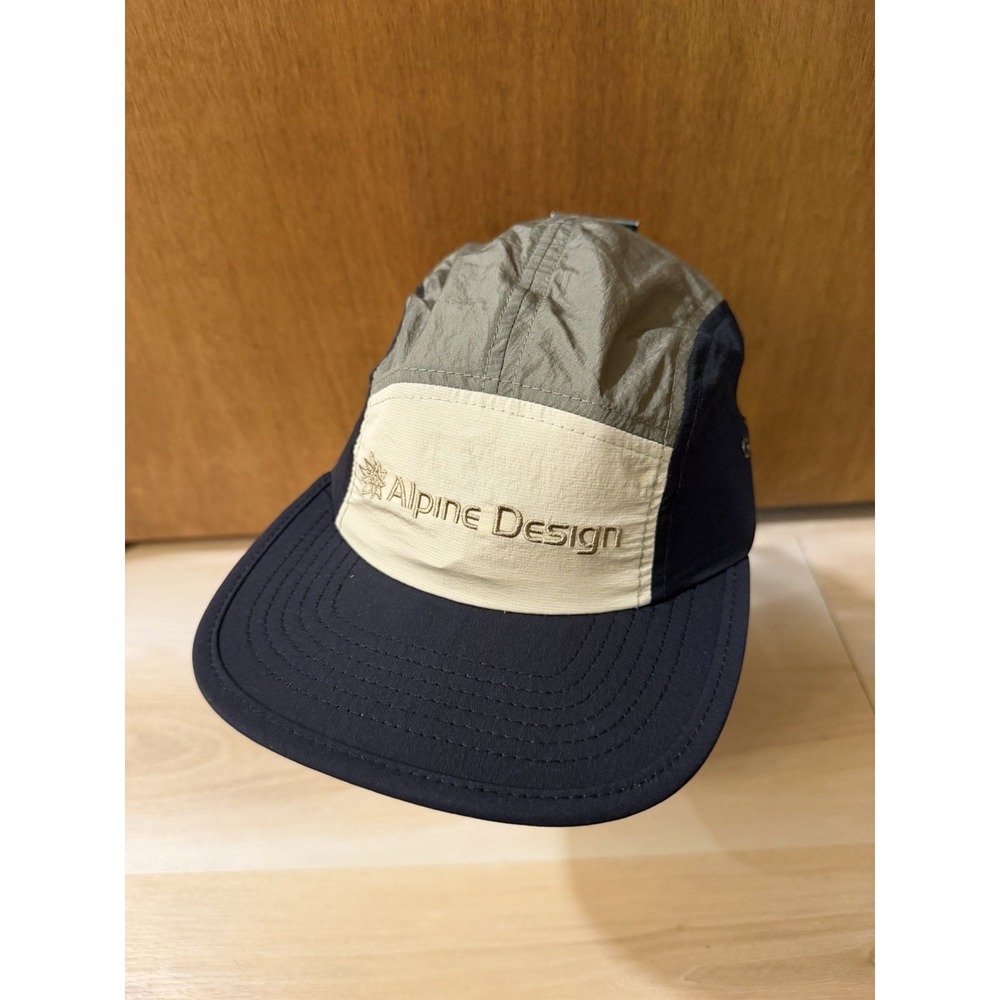 Alpine Design Black Khaki 5 Panel Cap Hat Men's One Size Adjustable NWT